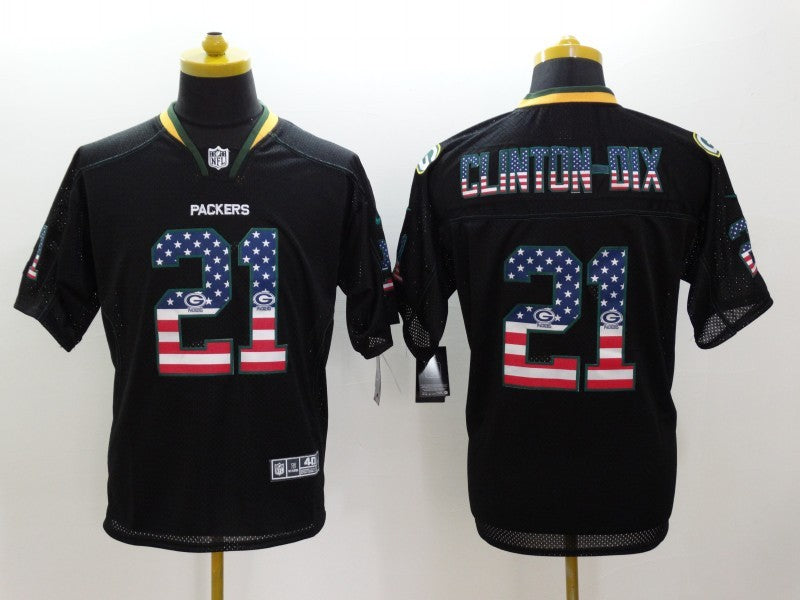 Men’s Green Bay Packers Ha Ha Clinton-Dix #21 Black Jersey