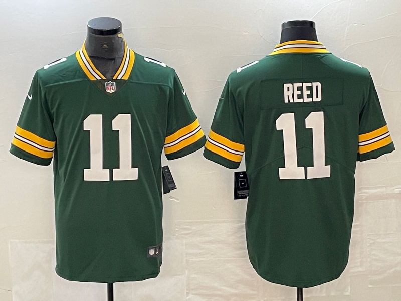 Men’s Green Bay Packers Jayden Reed #11 Green Jersey