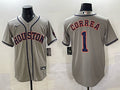 Men’s Houston Astros Carlos Correa #1 Gray Jersey