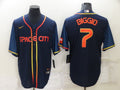 Men’s Houston Astros Craig Biggio #7 Navy Space City Jersey
