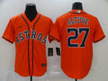 Men’s Houston Astros Jose Altuve #27 Orange Baseball Jersey