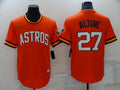 Men’s Houston Astros Jose Altuve #27 Orange Cooperstown Collection Team Jersey