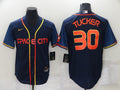 Men’s Houston Astros Kyle Tucker #30 Navy Space City Jersey
