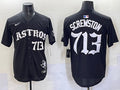 Men’s Houston Astros Screwston #713 Black Team Jersey