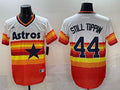 Men’s Houston Astros Still Tippin #44 White Home Cooperstown Collection Jersey