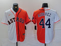 Men’s Houston Astros Yordan Alvarez #44 White/Orange Limited Jersey