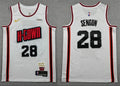 Mens Houston Rockets #28 Alperen Sengun 2024-25 White City Edition Jersey