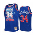 Mens Houston Rockets #34 Hakeem Olajuwon Blue 1992 All-Star Hardwood Classics Jersey