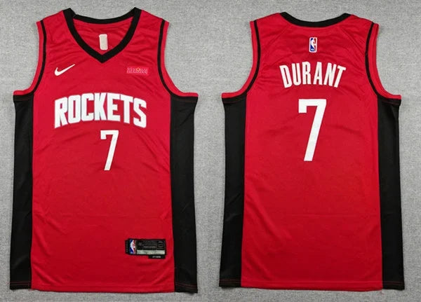 Mens Houston Rockets #7 Kevin Durant Red Icon Edition Swingman Jersey