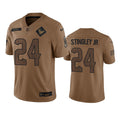 Men’s Houston Texans #24 Derek Stingley Jr. Brown 2023 Salute To Service Limited Jersey