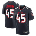 Men’s Houston Texans #45 Jakob Johnson Nike Navy White Alternate F.U.S.E. Limited Player Jersey