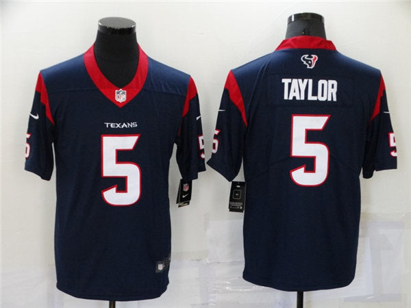 Mens Houston Texans #5 Tyrod Taylor Nike Navy Vapor Limited Jersey