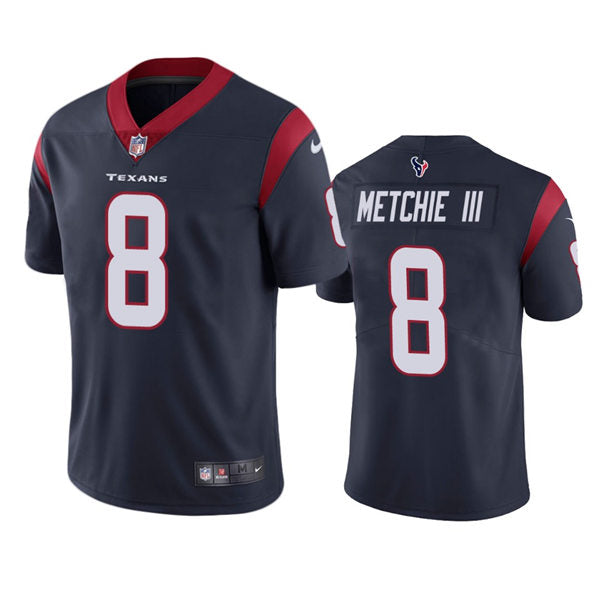 Men’s Houston Texans #8 John Metchie III Nike Navy Vapor Limited Player Jersey
