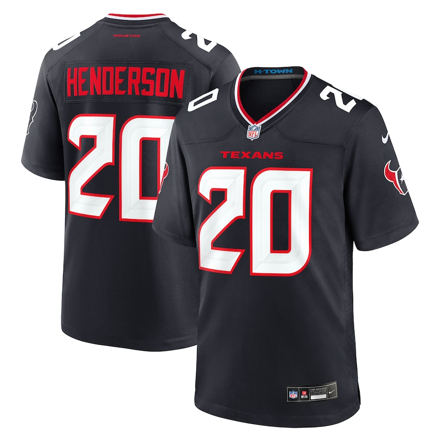 Men’s Houston Texans C.J. Henderson #20 Navy Team Jersey