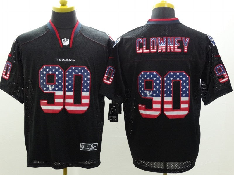 Men’s Houston Texans Jadeveon Clowney #90 Black Jersey
