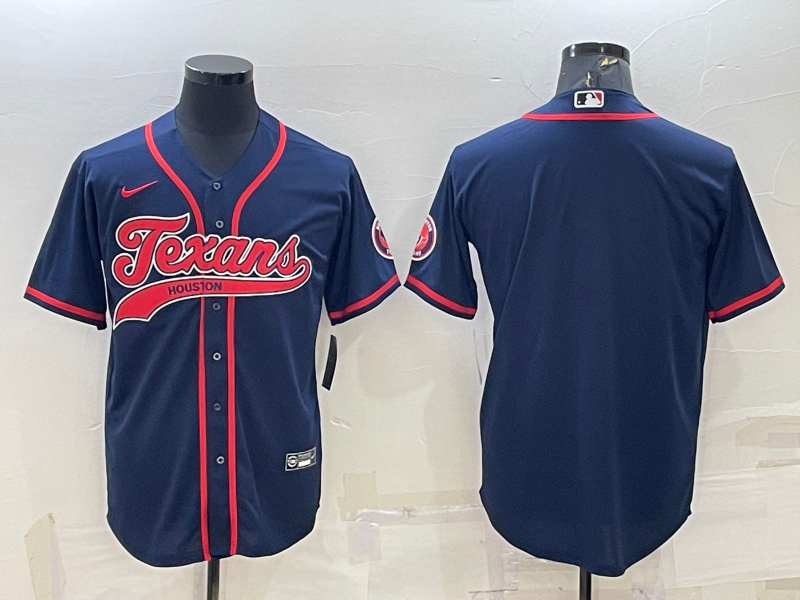 Men’s Houston Texans Navy Blank Jersey