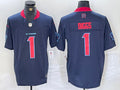 Men’s Houston Texans Stefon Diggs #1 Navy 2nd Alternate Jersey