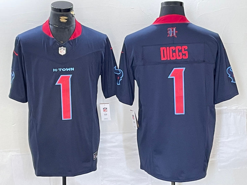 Men’s Houston Texans Stefon Diggs #1 Navy 2nd Alternate Jersey