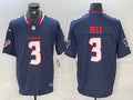 Men’s Houston Texans Tank Dell #3 Navy Jersey