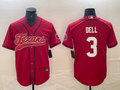 Men’s Houston Texans Tank Dell #3 Red Jersey Joint Edition
