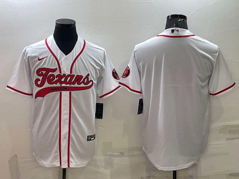 Men’s Houston Texans White Blank Jersey