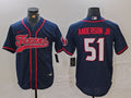 Men’s Houston Texans Will Anderson Jr. #51 Navy Jersey