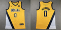 Mens Indiana Pacers #0 Tyrese Haliburton Yellow Statement Edition Jersey