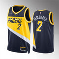 Mens Indiana Pacers #2 Andrew Nembhard Navy Diamond Badge 2021-22 City Edition Jersey
