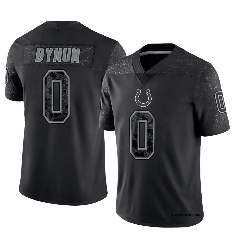 Mens Indianapolis Colts #0 Camryn Bynum Black Rflctv Limited Jersey