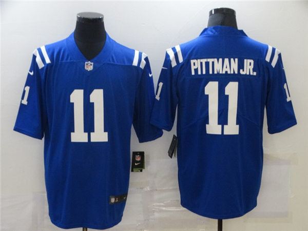 Men’s Indianapolis Colts #11 Michael Pittman Jr. Nike Royal NFL Vapor Limited Jersey
