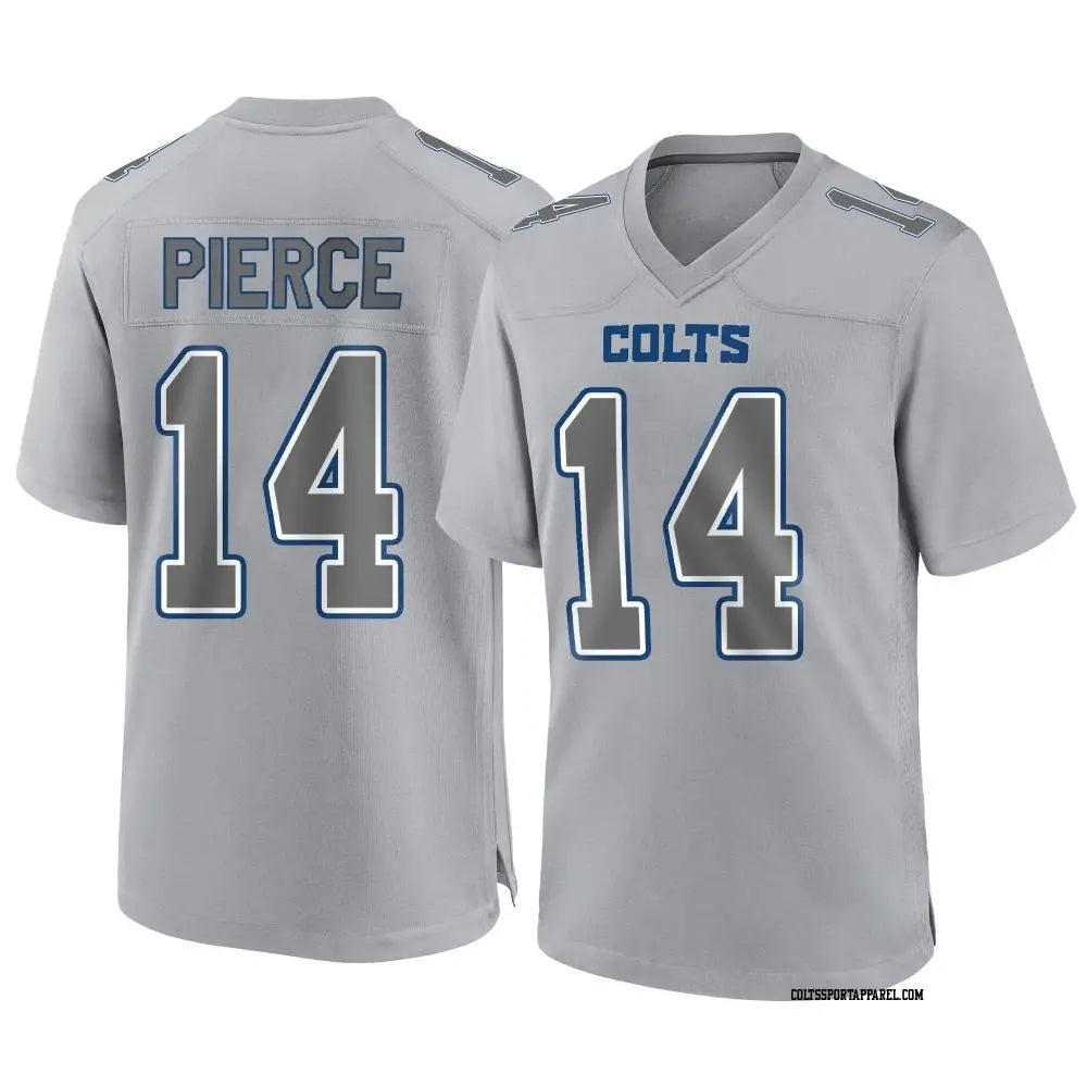 Mens Indianapolis Colts #14 Alec Pierce Gray Atmosphere Fashion Game Jersey