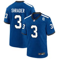 Mens Indianapolis Colts #3 Spencer Shrader Royal Indiana Nights Alternate Vapor F.U.S.E. Limited Jersey