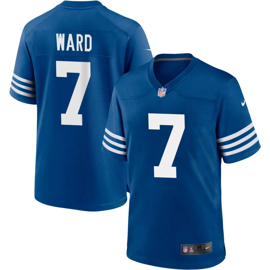 Mens Indianapolis Colts #7 Charvarius Ward Nike Royal Alternate Retro Vapor Limited Jersey