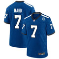 Mens Indianapolis Colts #7 Charvarius Ward Royal Indiana Nights Alternate Vapor F.U.S.E. Limited Jersey