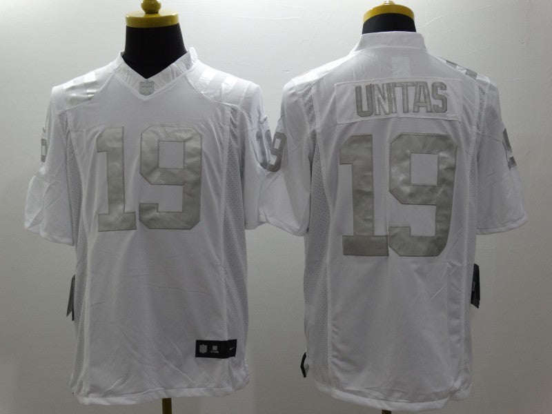 Men’s Indianapolis Colts Johnny Unitas #19 White Jersey