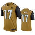 Mens Jacksonville Jaguars #17 D.J. Chark Nike Bold Gold Color Rush Limited Jersey