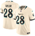 Men’s Jacksonville Jaguars #28 Fred Taylor Cream 2026 F.U.S.E. Rivalries Collection Limited Stitched Football Jersey