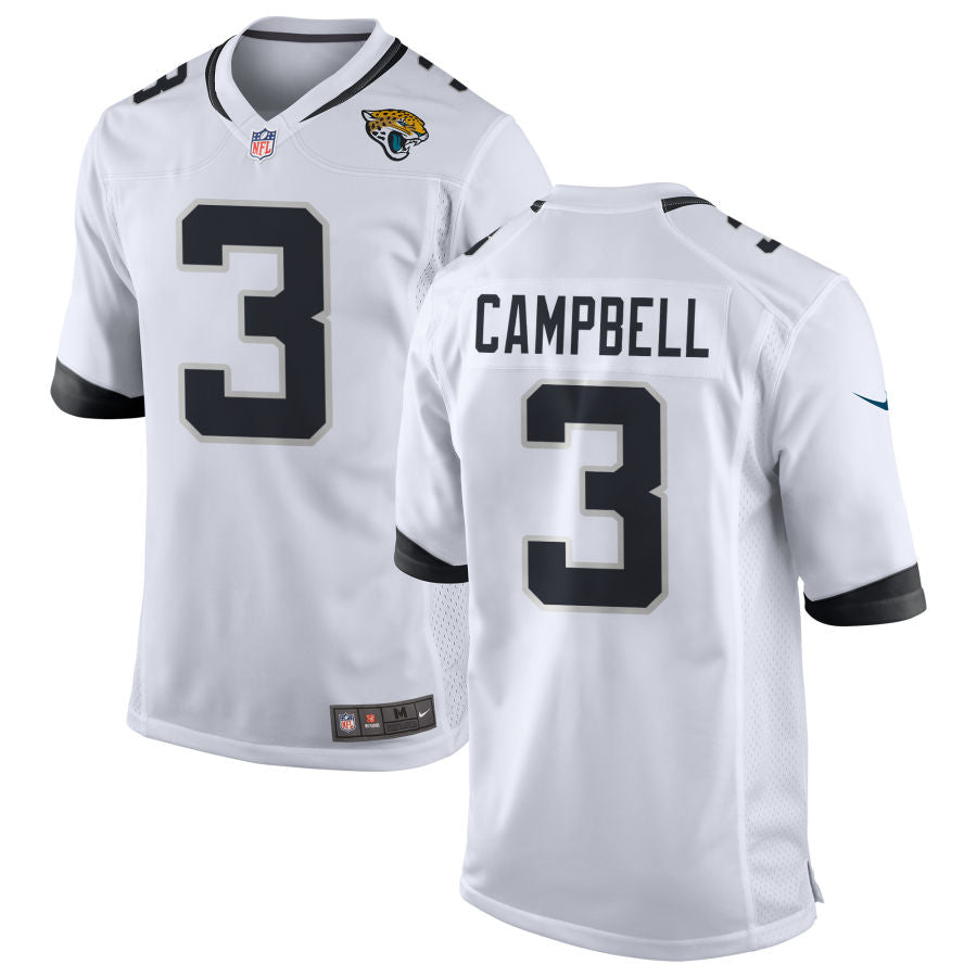 Mens Jacksonville Jaguars #3 Tyson Campbell Nike White Vapor F.U.S.E. Limited Jersey