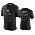 Mens Jacksonville Jaguars #33 Devin Lloyd Black Reflective Limited Jersey