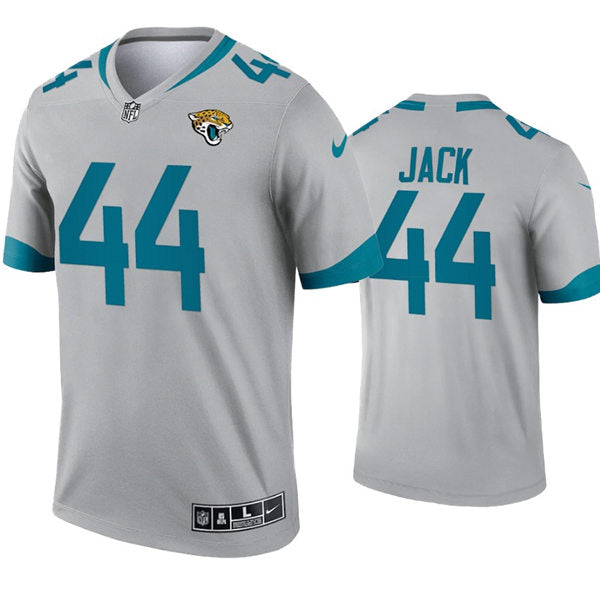 Mens Jacksonville Jaguars #44 Myles Jack Nike Grey Inverted Legend Jersey