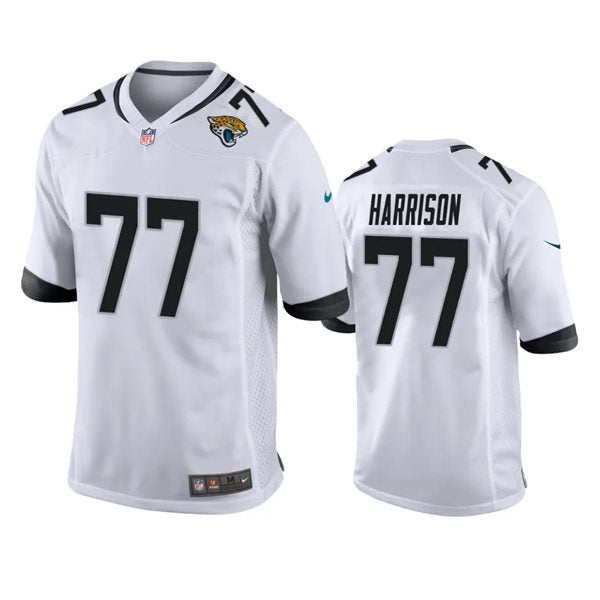 Mens Jacksonville Jaguars #77 Anton Harrison Nike White Vapor Untouchable Limited Jersey