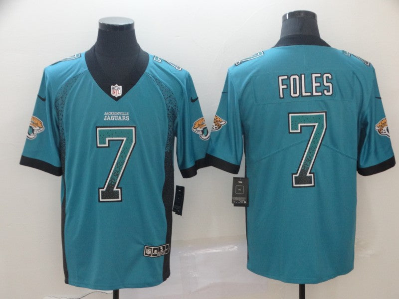 Men’s Jacksonville Jaguars Nick Foles #7 Teal Jersey
