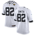 Mens Jacksonville Jaguars Retired Player #82 Jimmy Smith Nike White Vapor Untouchable Limited Jersey