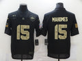 Men’s Kansas City Chiefs #15 Patrick Mahomes Black Jersey