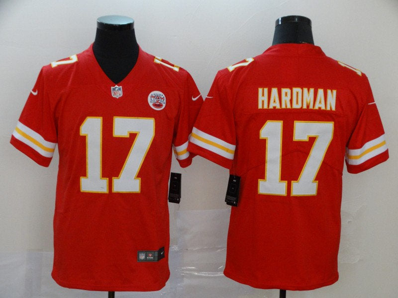Men’s Kansas City Chiefs #17 Mecole Hardman Nike Red Game Player Football Jersey