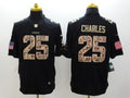 Men’s Kansas City Chiefs Jamaal Charles #25 Black Jersey