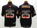 Men’s Kansas City Chiefs Jamaal Charles #25 Black Jersey