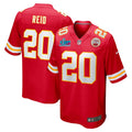 Men’s Kansas City Chiefs Justin Reid #20 Red Super Bowl LVII Patch Jersey