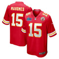 Men’s Kansas City Chiefs Patrick Mahomes #15 Red Super Bowl LVII Patch Jersey