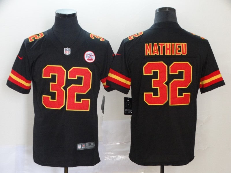Men’s Kansas City Chiefs Tyrann Mathieu #32 Black Jersey